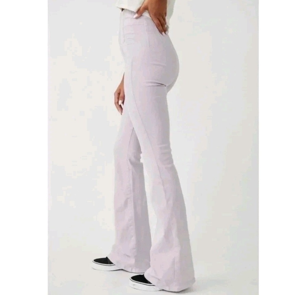We The Free Jayde Flare Jeans 30 Lilac Purple High Rise - Picture 2 of 12